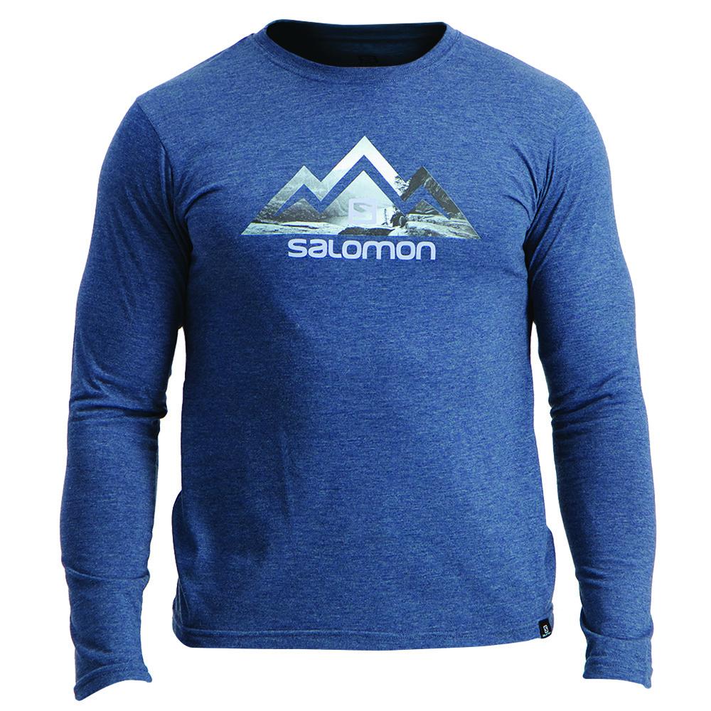 SALOMON UK TIP TOE LS M - Mens T-shirts Dark Denim,BSPN82756